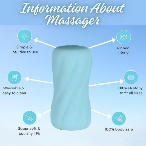 DragonVault Soft TPE Textured Personal Massager Sleeve for Men – Ultra Stretchable, Reusable, Washable & Body Safe