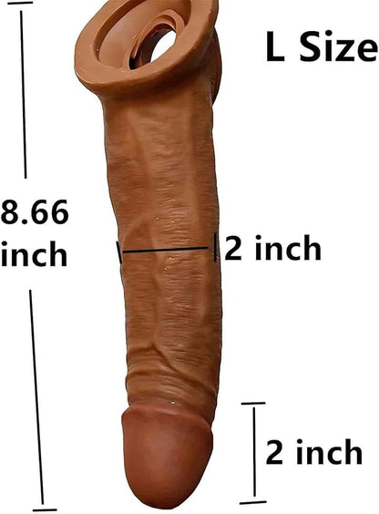 New Big Soft Real Male Super Silicone Sleeve Extension