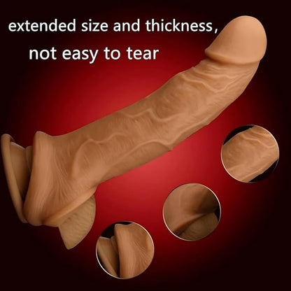 New Big Soft Real Male Super Silicone Sleeve Extension
