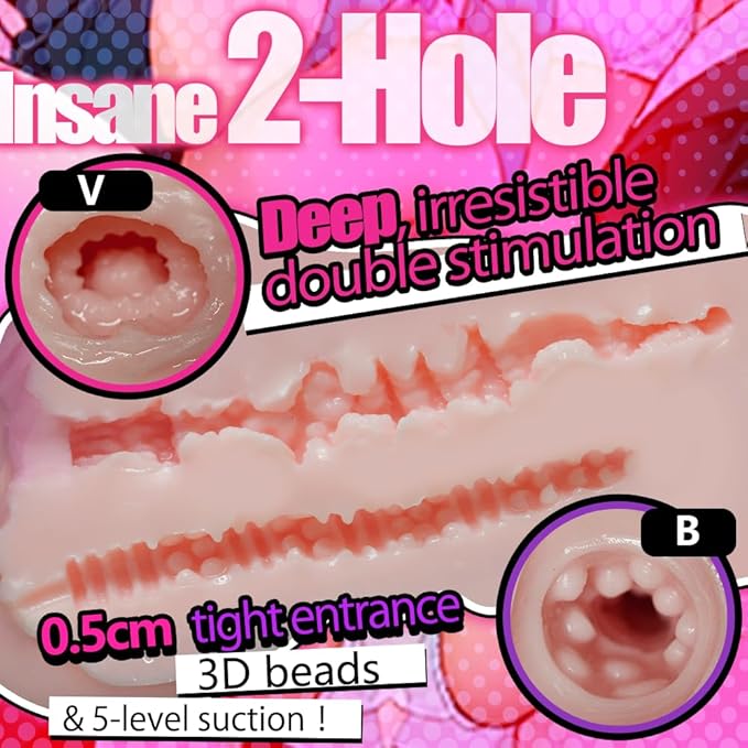 1.7lb Pocket Pussy 2 in 1 Male Masturbators