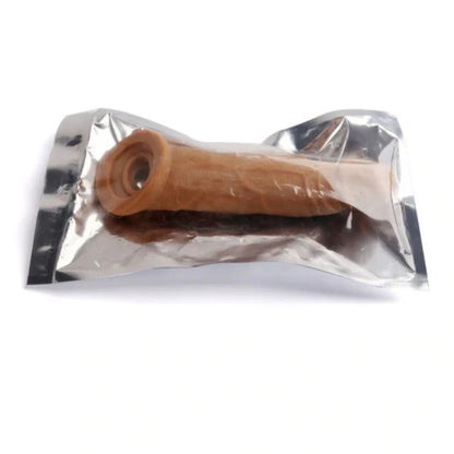Brown Realistic Penis Sleeve 7 Inches